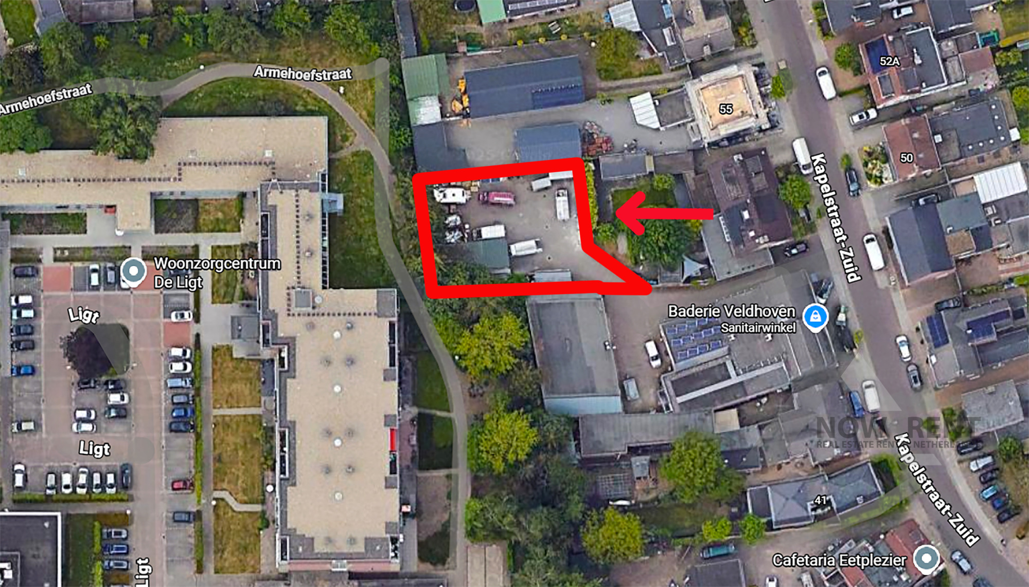 Kapelstraat-Zuid 45 parkeerplaats bovenaanzicht